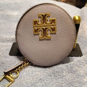 Tory Burch Lavender Coin Pouch with Gold Logo